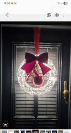 LED kerstkrans deurkrans metaal kerstverlichting zgan, Ophalen, Zo goed als nieuw