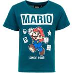 Super Mario T-shirt Petrol - Maat 98 -104 -110 -116 -122, Kinderen en Baby's, Super Mario, Nieuw, Ophalen of Verzenden, Shirt of Longsleeve