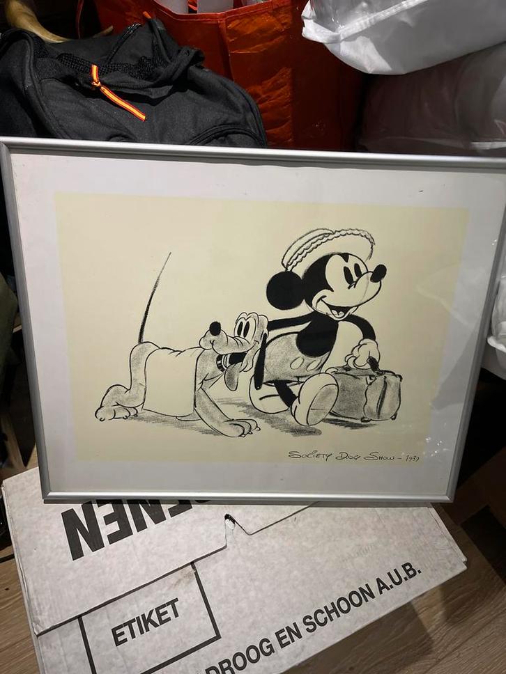 Fotolijst Mickey Mouse & Pluto 40 bij 60, Audio, Tv en Foto, Fotografie | Fotolijsten, Nieuw, Ophalen of Verzenden