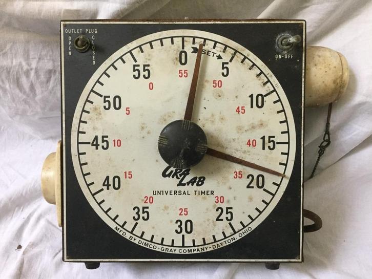 Schakelklok, start - stop klok van CraLab, 230V, Antiek en Kunst, Antiek | Klokken, Ophalen of Verzenden