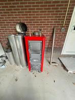 Houtcvkachel16 kW plusDubbelwandige rookkanaal, Huis en Inrichting, Kachels, Ophalen, Gebruikt, Houtkachel, Inbouw