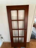 Mooie oude hardhouten deur met mooie deurklink, Doe-het-zelf en Verbouw, Deuren en Horren, Ophalen, Gebruikt, 80 tot 100 cm, Binnendeur