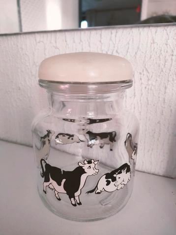Glazen voorraadpot koe  beschikbaar voor biedingen