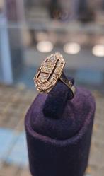 Prachtige Art Deco Diamant wit gouden ring 0.70 ct vs, Ophalen of Verzenden, Nieuw, 17 tot 18, Goud