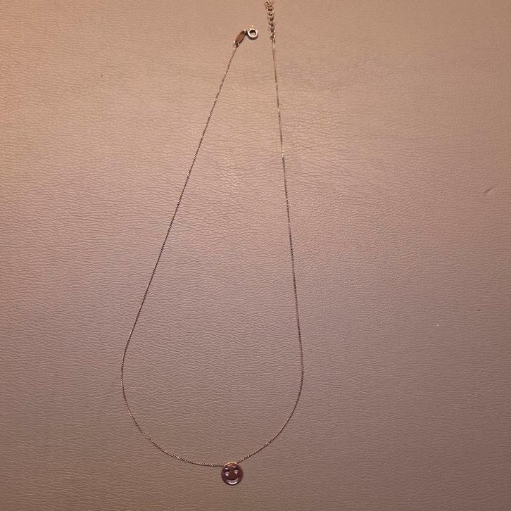 Lott Gioielli ketting goudkleurig met smiley hanger, Sieraden, Tassen en Uiterlijk, Kettingen, Zilver, Goud, Met hanger, Verstelbaar