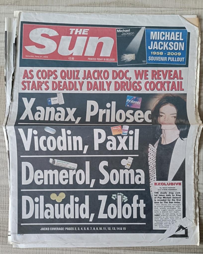 The Sun - Michael Jackson Special, Ophalen of Verzenden, Gelezen, Krant