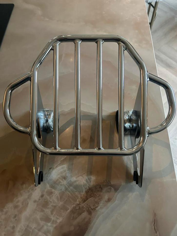 Harley-Davidson afneembaar bagagerek groot chroom, Motoren, Onderdelen | Harley-Davidson, Nieuw, Ophalen of Verzenden