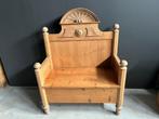 Prachtig antiek grenen klepbankje, Ophalen