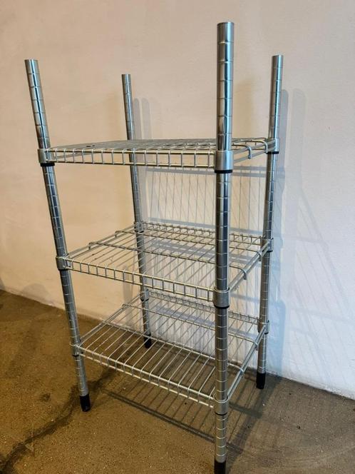 Metalen Rek – 3 Lagen – 90 cm Hoog, Huis en Inrichting, Kasten | Stellingkasten, Zo goed als nieuw, Ophalen