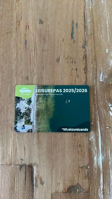 Leisurepas 2025/2026 beschikbaar voor biedingen