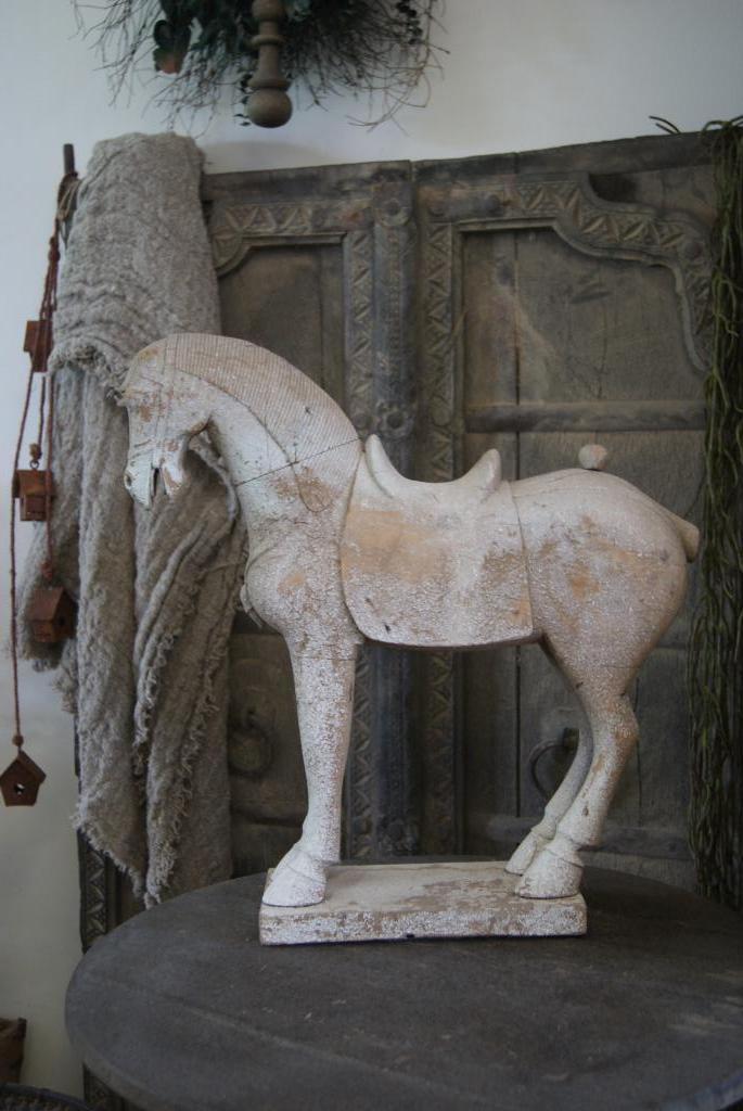 antiek houten paard India stoer sober landelijk, Huis en Inrichting, Woonaccessoires | Overige, Nieuw, Ophalen