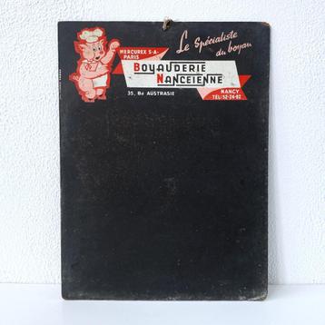 Boyauderie Nanceienne krijtbord. beschikbaar voor biedingen