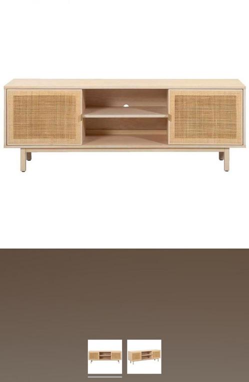 TV-dressoir Doddy - hout/webbing, Huis en Inrichting, Kasten | Televisiemeubels, Zo goed als nieuw, Minder dan 100 cm, 25 tot 50 cm
