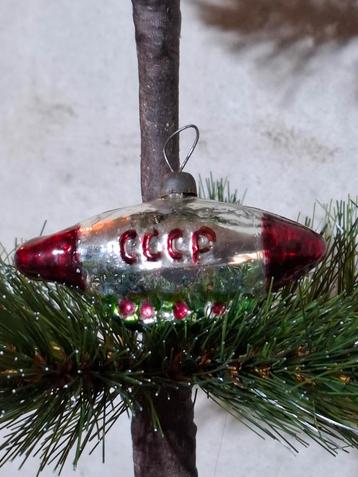 Oude antiek vintage kerstbal oostblok sovjet cccp zepolin beschikbaar voor biedingen
