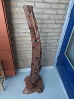 Mooie houten stronk op houten plateau, Ophalen, Zo goed als nieuw