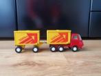 Tonka modelauto vrachtwagen met aanhanger metaal ca. 23 cm, Hobby en Vrije tijd, Modelauto's | 1:43, Ophalen of Verzenden, Gebruikt