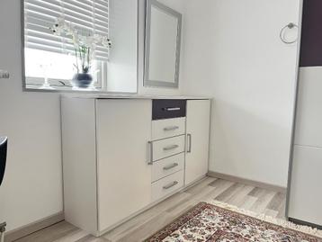 Moderne kaptafel / make-up kast  wit/paars 150 x 86 cm beschikbaar voor biedingen