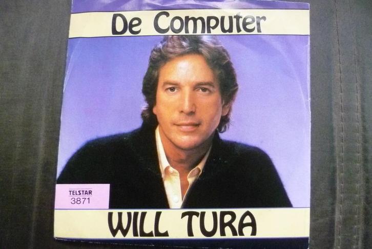 will tura - de computer  ( telstar ), Cd's en Dvd's, Vinyl Singles, Zo goed als nieuw, Single, Nederlandstalig, 7 inch, Ophalen of Verzenden
