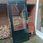Buitendeur met dubbel glas en hang- en sluitwerk, Ophalen, Gebruikt, 200 tot 215 cm, Glas