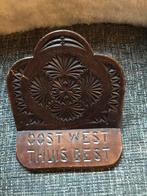 Mooi ANTIEK handgemaakt houtsnijwerk wandbord  brieven/post, Ophalen of Verzenden