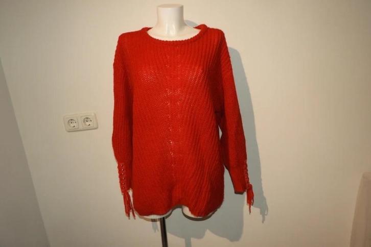 Dante 6 rode gebreide trui zacht koort door de mouwen M, Kleding | Dames, Truien en Vesten, Zo goed als nieuw, Maat 38/40 (M)