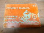 Honda CR 80 handleiding, Motoren, Ophalen of Verzenden, Honda