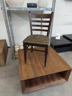 Partij cafe stoel hout met vernieuwde groene zitting, Ophalen, Hout, Zo goed als nieuw, Vijf, Zes of meer stoelen