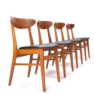 Set van 4 Deense Farstrup model 210  stoelen  beschikbaar voor biedingen
