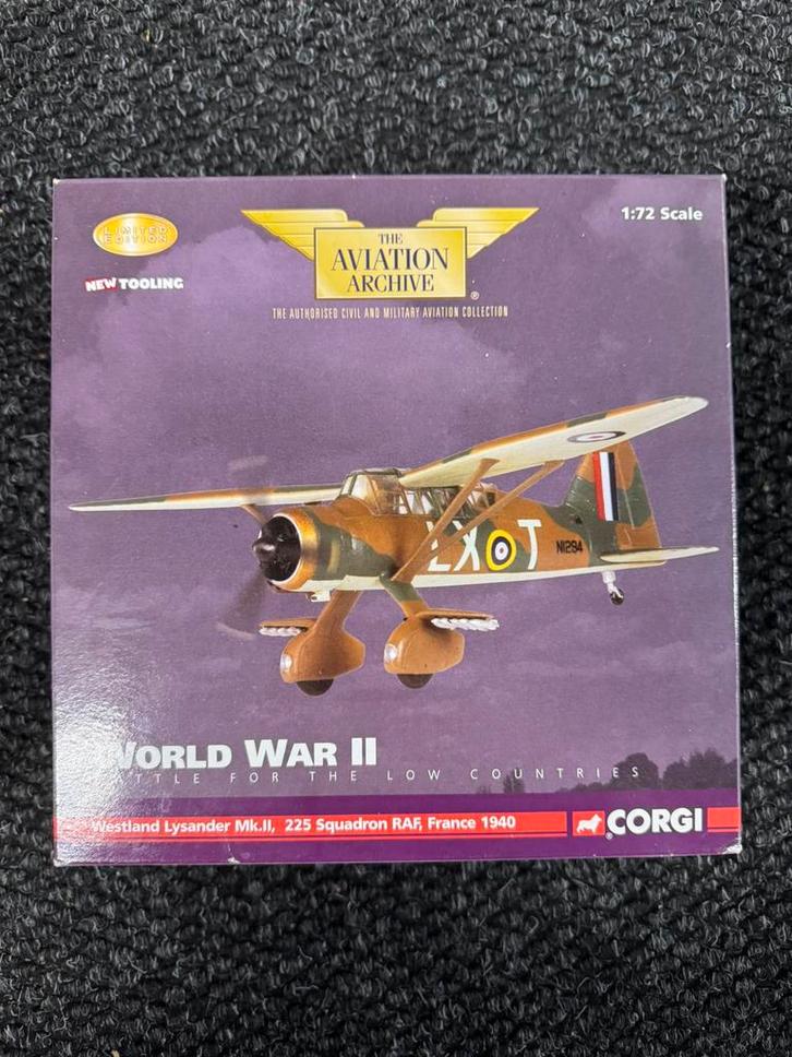 Corgi 1:72 Westland Lysander diecast schaalmodel AA36801, Verzamelen, Luchtvaart en Vliegtuigspotten, Gebruikt, Schaalmodel, Ophalen of Verzenden