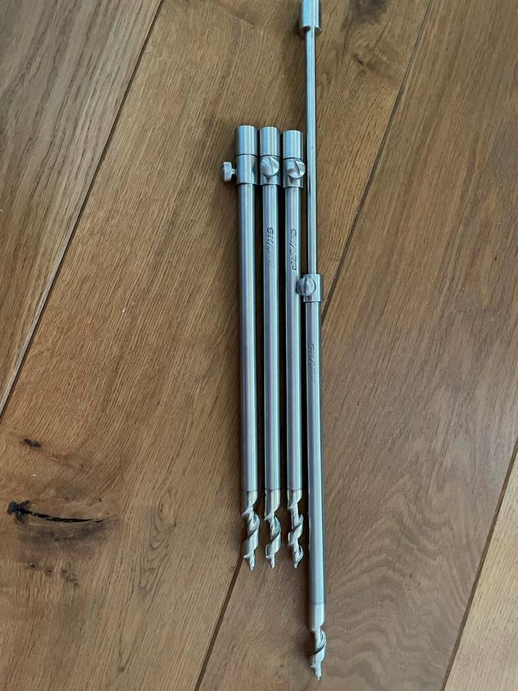 4x Skarp RVS Banksticks 30-45cm, Watersport en Boten, Hengelsport | Karpervissen, Zo goed als nieuw, Overige typen, Ophalen of Verzenden