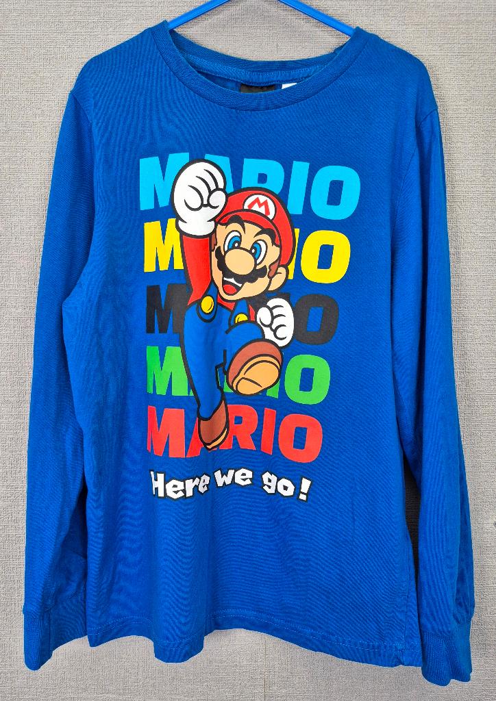 Pyjama shirt - Super Mario - Maat 140, Super Mario, Nacht- of Onderkleding, Ophalen of Verzenden, Zo goed als nieuw