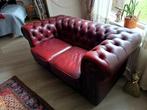 Chesterfield bank & fauteuil, Ophalen, Gebruikt, 150 tot 200 cm, Rechte bank
