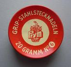 blikje PRYM Grip-Stahlstecknadeln + 19 zwarte kopspelden, Verzenden, Gebruikt, Overige, Overige merken