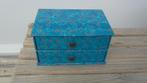 brocante sieradendoosje of kastje met 2 lades / laatjes, Antiek en Kunst, Ophalen of Verzenden