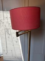 Vintage messing staande lamp, verstelbaar, 143 cm hoog, Huis en Inrichting, 30 tot 60 watt, Led-lamp, Gebruikt, Soft of Flame