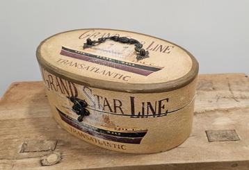 LEUK BROCANT KOFFERTJE - "GRAND STAR LINE TRANSATLANTIC"