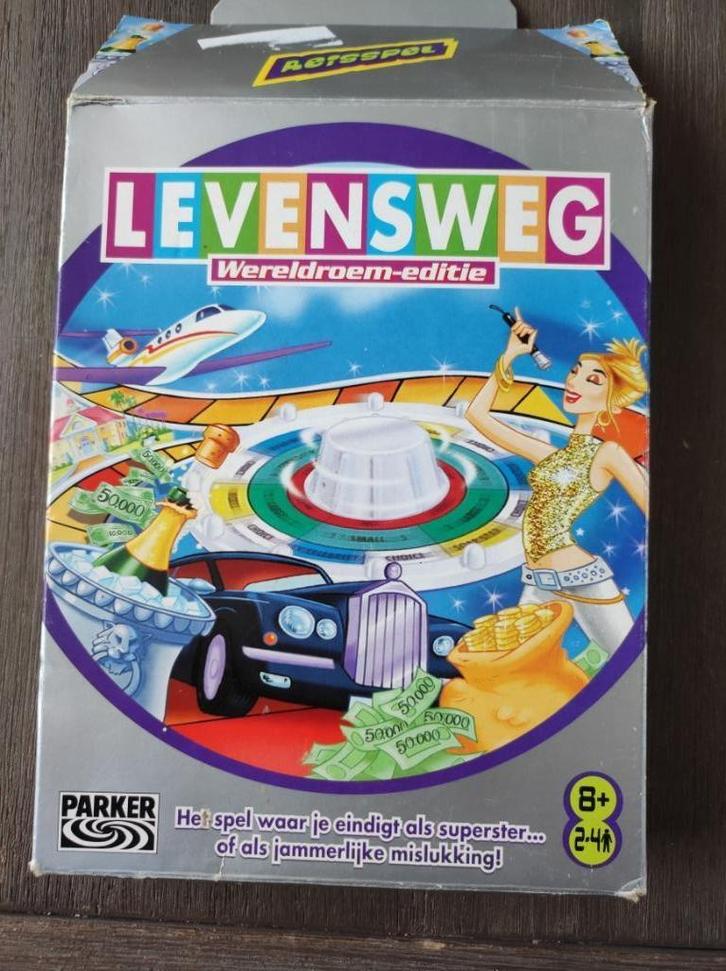 Levensweg wereldroem editie reisspel, Hobby en Vrije tijd, Gezelschapsspellen | Bordspellen, Gebruikt, Een of twee spelers, Drie of vier spelers