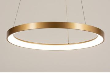 Grote ronde led hanglamp van messing beschikbaar voor biedingen