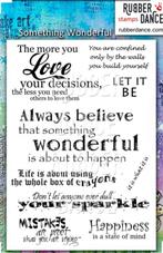 Something wonderful, tekststempel Rubber dance art, Ophalen of Verzenden, Nieuw, EZ-mounted stempel