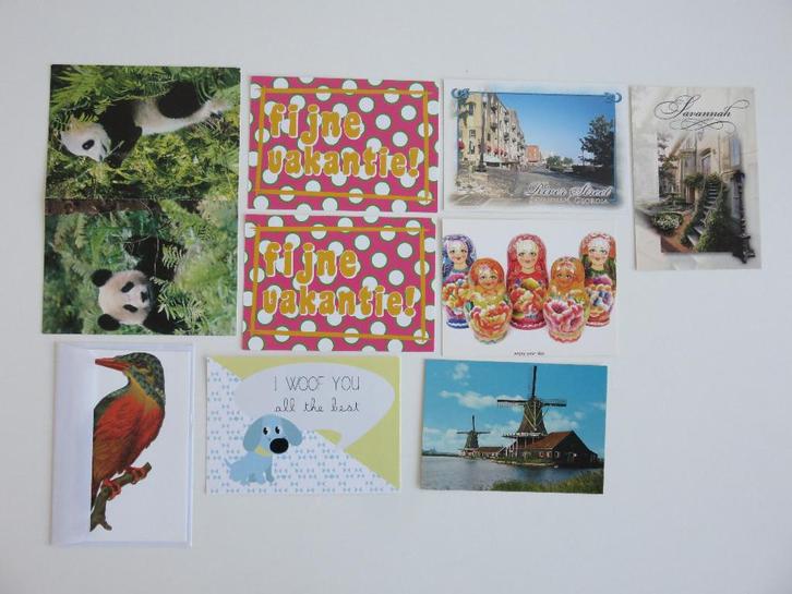 Set van 10 diverse wenskaarten ansichtkaarten, Diversen, Wenskaarten, Zo goed als nieuw, Ophalen of Verzenden