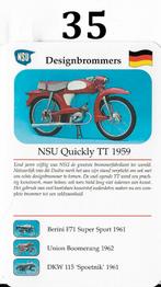Verzamelkaartje bromfiets nsu quickly tt 1959 ( 1959 ), Ophalen of Verzenden, Zo goed als nieuw, Auto's