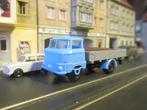 IFA W50 platte bakwagen met lading - DDR blauw-bruin-grijs, Nieuw, Ophalen of Verzenden