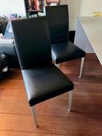Eetkamer stoelen (4x), Huis en Inrichting, Stoelen, Zwart, Leer, Ophalen of Verzenden, Vier