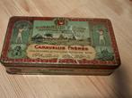 Antiek -Caravellis Freres - sigaretten blik ca.1920 - tabak, Ophalen of Verzenden, Gebruikt, Tabaksdoos of Verpakking