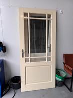 Opdekdeur 930 x 2105 RH met facet geslepen glas, Doe-het-zelf en Verbouw, Deuren en Horren, Gebruikt, 80 tot 100 cm, Binnendeur