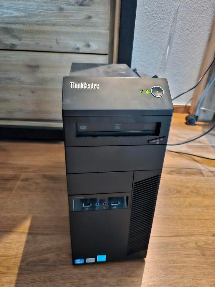 Lenovo desktop + monitor + Game Videokaart Radeon HD7750 1GB, Computers en Software, Desktop Pc's, Zo goed als nieuw, 3 tot 4 Ghz