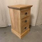 Ladekastje - massief teak - 3 lades - bij TTM Wonen, TTM Wonen, Meubels – (Perzische) Tapijten en Woonaccessoires, Minder dan 50 cm