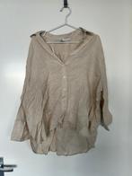 Zara Linnen Blouse - Maat XL, Ophalen of Verzenden, Zo goed als nieuw, Maat 46/48 (XL) of groter, Beige