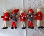 5 poppetjes kerstboom hangers 14 cm., Diversen, Kerst, Ophalen of Verzenden, Zo goed als nieuw