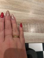 Ring goldplated maat 19, 19 tot 20, Ophalen of Verzenden, Zo goed als nieuw, Dame